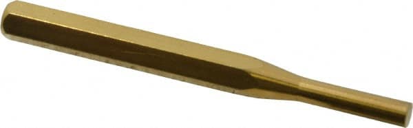 Made in USA - 7/32" Pin Punch - 3-1/2" OAL, Brass - A1 Tooling