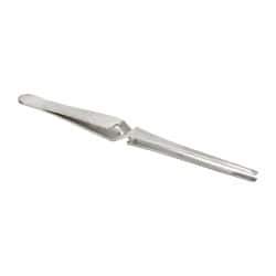 Value Collection - 6-1/2" OAL Stainless Steel Assembly Tweezers - Self-Closing, Blunt Serrated Points - A1 Tooling