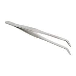 Value Collection - 6-1/2" OAL Stainless Steel Assembly Tweezers - Extra Long, Curved Smooth Points - A1 Tooling