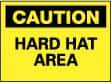 NMC - "Caution - Hard Hat Area", 10" Long x 14" Wide, Rigid Plastic Safety Sign - Rectangle, 0.05" Thick, Use for Accident Prevention - A1 Tooling