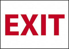 NMC - Exit, Pressure Sensitive Vinyl Exit Sign - 14" Wide x 10" High - A1 Tooling