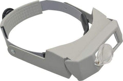 Made in USA - 1.75x Magnification, Acrylic, Rectangular Magnifier - 3-1/8 Inch Long x 1-1/8 Inch Wide Lens, Headband Mount, 14 without Auxiliary Lens and 4 with Auxiliary Lens Inch Focal Distance - A1 Tooling