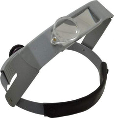 Made in USA - 2.25x Magnification, Acrylic, Rectangular Magnifier - 3-1/8 Inch Long x 1-1/8 Inch Wide Lens, Headband Mount, 8 without Auxiliary Lens and 3 with Auxiliary Lens Inch Focal Distance - A1 Tooling