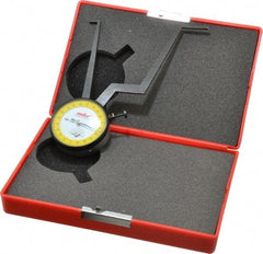 Value Collection - 3-1/4 to 4-1/4" Black Oxide & Chrome Plated Inside Dial Caliper Gage - 0.001" Graduation, 0.038mm Accuracy, 3-1/4" Leg Length, Ball Contact Points - A1 Tooling