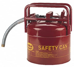 Eagle - 5 Gal Galvanized Steel Type II DOT Safety Can - 15-3/4" High x 12-1/2" Diam, Red with Yellow - A1 Tooling