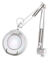 Value Collection - 38 Inch, Swing Arm, Clamp on, Fluorescent, White, Magnifying Task Light - 22 Watt, 1.75x Magnification, 5 Inch Wide, 5 Inch Long - A1 Tooling