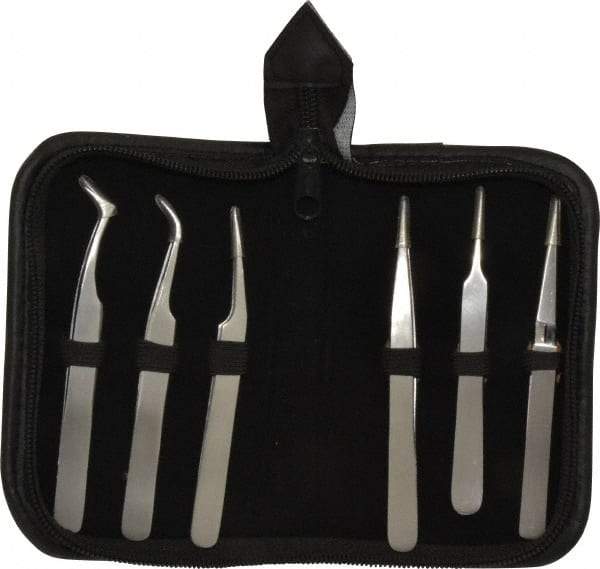 Value Collection - Stainless Steel Tweezer Set - 6 Piece - A1 Tooling