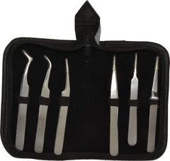 Value Collection - Stainless Steel Tweezer Set - 6 Piece - A1 Tooling