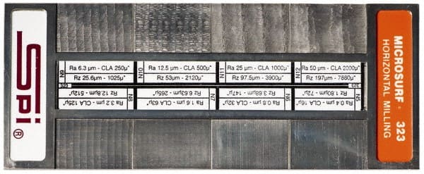 SPI - 0.8 to 100 RA micro m Surface Finish, Nickel, Surface Finish Comparator - Exact Industrial Supply