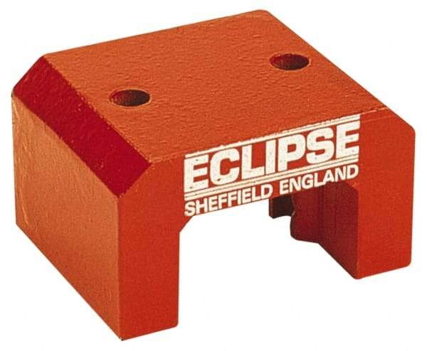 Eclipse - 2 Hole, 0.374" Hole Diam, 3-1/4" Overall Width, 3-1/8" Deep, 2-1/8" High, 101 Lb Average Pull Force, Alnico Power Magnets - 20.65mm Pole Width, 550°C Max Operating Temp, Grade 5 Alnico - A1 Tooling