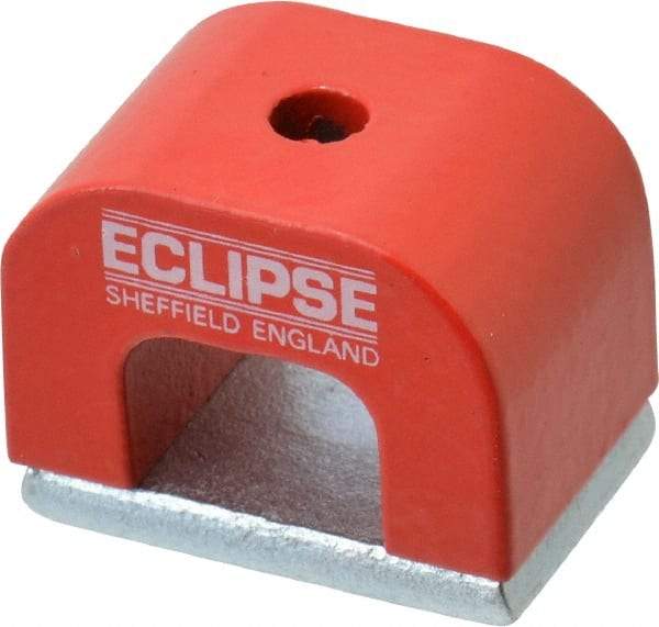 Eclipse - 1 Hole, 0.1969" Hole Diam, 51/64" Overall Width, 1-3/16" Deep, 51/64" High, 9.5 Lb Average Pull Force, Alnico Power Magnets - 7.5mm Pole Width, 550°C Max Operating Temp, Grade 5 Alnico - A1 Tooling