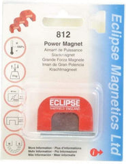 Eclipse - 1 Hole, 0.1969" Hole Diam, 63/64" Overall Width, 1-37/64" Deep, 63/64" High, 20 Lb Average Pull Force, Alnico Power Magnets - 10mm Pole Width, 550°C Max Operating Temp, Grade 5 Alnico - A1 Tooling