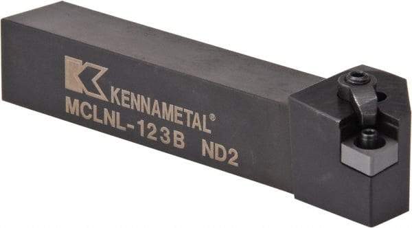 Kennametal - MCLN, Left Hand Cut, 5° Lead Angle, 3/4" Shank Height x 3/4" Shank Width, Negative Rake Indexable Turning Toolholder - 4-1/2" OAL, CN..32. Insert Compatibility, Series Kenloc - A1 Tooling