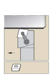 Kennametal - MCRN, Right Hand Cut, 15° Lead Angle, 1-1/2" Shank Height x 1-1/2" Shank Width, Negative Rake Indexable Turning Toolholder - 7" OAL, CN..64 Insert Compatibility, Series Kenloc - A1 Tooling