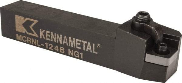 Kennametal - MCRN, Left Hand Cut, 15° Lead Angle, 3/4" Shank Height x 3/4" Shank Width, Negative Rake Indexable Turning Toolholder - 4-1/2" OAL, CN..43. Insert Compatibility, Series Kenloc - A1 Tooling