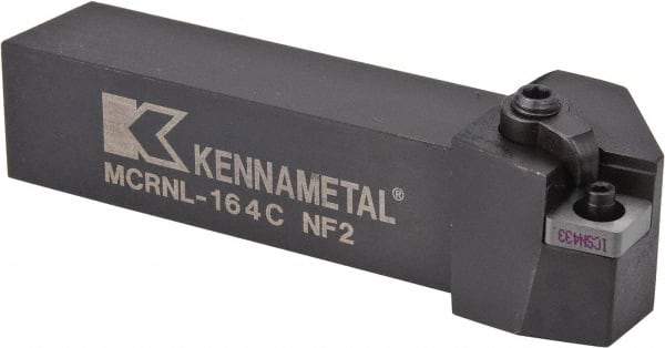 Kennametal - MCRN, Left Hand Cut, 15° Lead Angle, 1" Shank Height x 1" Shank Width, Negative Rake Indexable Turning Toolholder - 5" OAL, CN..43. Insert Compatibility, Series Kenloc - A1 Tooling