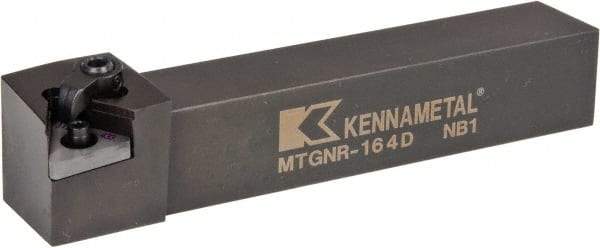 Kennametal - MTGN, Right Hand Cut, 0° Lead Angle, 1" Shank Height x 1" Shank Width, Negative Rake Indexable Turning Toolholder - 6" OAL, TN..43. Insert Compatibility, Series Kenloc - A1 Tooling