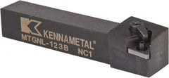 Kennametal - MTGN, Left Hand Cut, 0° Lead Angle, 3/4" Shank Height x 3/4" Shank Width, Negative Rake Indexable Turning Toolholder - 4-1/2" OAL, TN..33. Insert Compatibility, Series Kenloc - A1 Tooling