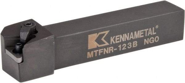 Kennametal - MTFN, Right Hand Cut, 0° Lead Angle, 3/4" Shank Height x 3/4" Shank Width, Negative Rake Indexable Turning Toolholder - 4-1/2" OAL, TN..33. Insert Compatibility, Series Kenloc - A1 Tooling