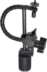 Flexbar - 25 Lb Magnetic Force, Fine Adjustment Indicator Positioner & Holder with Base - Post & Flexible Arm, Round Base, 1-1/8" Base Diam, 1-3/8" Base Height - A1 Tooling