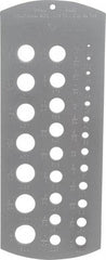 PEC Tools - 1/16 Inch to 1/2 Inch Hole Size Drill Gage - 29 Holes - A1 Tooling