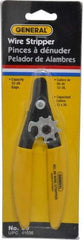 General - 26 to 12 AWG Capacity Precision Wire Stripper - 5-1/2" OAL, Plastic Coated Handle - A1 Tooling