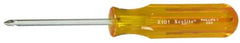 Xcelite - #1, 6-5/8" OAL, Standard Phillips Screwdriver - 3" Blade Length, Round Shank, Acetate Handle - A1 Tooling