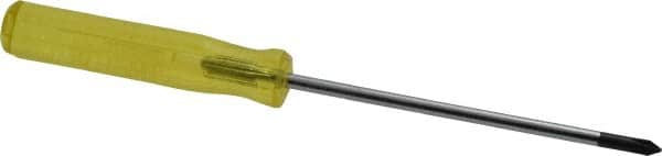 Stanley - #0, 5-1/8" OAL, Standard Phillips Screwdriver - 2" Blade Length, Round Shank, Acetate Handle - A1 Tooling