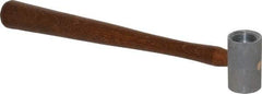 Made in USA - 3/4 Lb Head 1-1/4" Face Plastic Split Head Hammer without Faces - Wood Handle - A1 Tooling