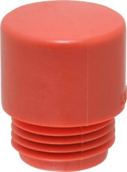 Made in USA - 7/8" Face Diam, Grade Medium, Red Hammer Tip/Face - Vinyl - A1 Tooling