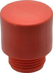 Made in USA - 1-1/2" Face Diam, Grade Medium, Red Hammer Tip/Face - Vinyl - A1 Tooling