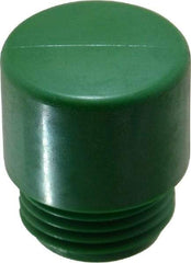 Made in USA - 7/8" Face Diam, Grade Hard, Green Hammer Tip/Face - Vinyl - A1 Tooling