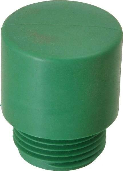 Made in USA - 1-1/4" Face Diam, Grade Hard, Green Hammer Tip/Face - Vinyl - A1 Tooling