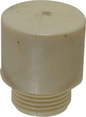 Made in USA - 1-1/2" Face Diam, Grade Tough, White Hammer Tip/Face - Nylon - A1 Tooling