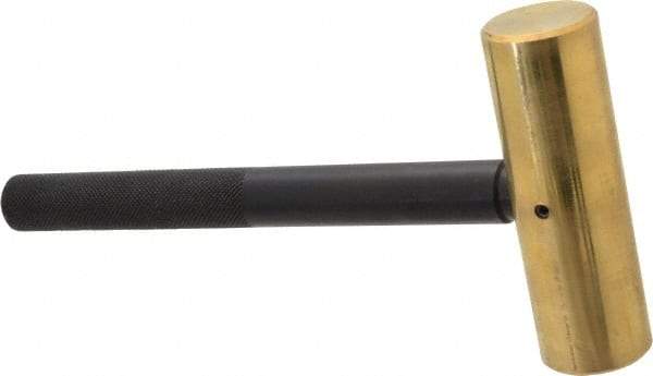 Value Collection - 4 Lb Nonsparking Brass Hammer - 11-3/8" OAL, 1-3/4" Face Diam, Aluminum Handle - A1 Tooling