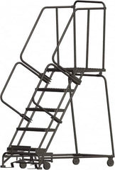 Ballymore - 83" 5 Step Ladder - 450 Lb Capacity, 50" Platform Height, 24" Base Width x 49" Depth, Heavy-Duty Serrated Grating - A1 Tooling