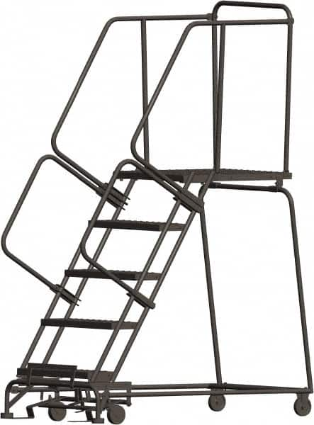 Ballymore - 83" 5 Step Ladder - 450 Lb Capacity, 50" Platform Height, 24" Base Width x 56" Depth, Expanded Metal Tread - A1 Tooling