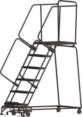 Ballymore - 93" 6 Step Ladder - 450 Lb Capacity, 60" Platform Height, 30" Base Width x 63" Depth, Heavy-Duty Serrated Grating - A1 Tooling