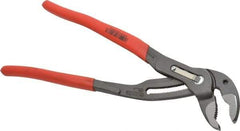 Knipex - 12" OAL, 2-3/4" Max Capacity, 30 Position Water Pump Tongue & Groove Pliers - Standard V-Jaws, Standard Head, Nonslip Plastic Handles - A1 Tooling