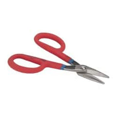 Wiss - 2-1/4" Length of Cut, Straight Pattern Tinner's Snip - 10-1/4" OAL, Cushion Grip Handle, 23 AWG Steel Capacity - A1 Tooling