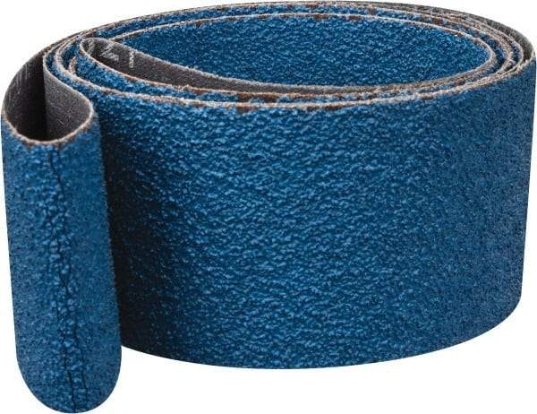 Norton - 2" Wide x 72" OAL, 40 Grit, Zirconia Alumina Abrasive Belt - Zirconia Alumina, Coarse, Coated, Y Weighted Cloth Backing, Dry, Series R821 - A1 Tooling