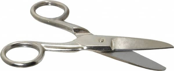 Wiss - 1-7/8" LOC, 5-1/4" OAL Standard Scissors - Serrated, For Electrical - A1 Tooling