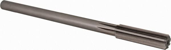 Alvord Polk - 35/64" High Speed Steel 8 Flute Chucking Reamer - Straight Flute, 0.4355" Straight Shank, 2" Flute Length, 8" OAL - A1 Tooling