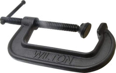 Wilton - Light-Duty 5" Max Opening, 2-1/2" Throat Depth, Ductile Iron Standard C-Clamp - 2,250 Lb Capacity, 0" Min Opening, Standard Throat Depth - A1 Tooling