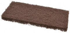 3M - 10" Long x 4-5/8" x 1" Thick Wide Scouring Pad - Heavy-Duty, Brown - A1 Tooling