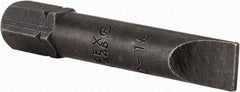 Apex - 0.248" x 0.038" Blade, 1/4" Drive Slotted Screwdriver Bit - 1-1/2" OAL, Insert Bit - A1 Tooling