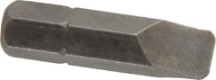 Apex - 3/16" x 0.034" Blade, 1/4" Drive Slotted Screwdriver Bit - 1" OAL, Insert Bit - A1 Tooling