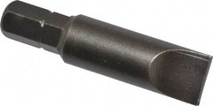 Apex - 23/64" x 0.055" Blade, 1/4" Drive Slotted Screwdriver Bit - 1-1/2" OAL, Insert Bit - A1 Tooling