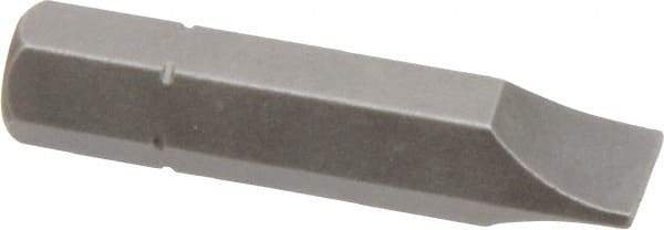 Apex - 21/64" x 0.05" Blade, 5/16" Drive Slotted Screwdriver Bit - 1-1/2" OAL, Insert Bit - A1 Tooling