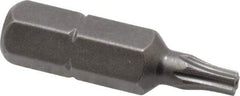 Apex - 1/4" Drive T10 Torx Screwdriver Bit - 1" OAL, Tamper Resistant Bit - A1 Tooling